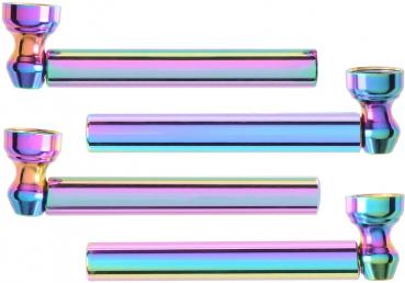 Mini Glas Pipe Icy Colors/Rainbow inkl. Ersatzsiebbe in 24er T-Dsp.